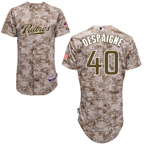 Odrisamer Despaigne #40 Youth Baseball Jersey-San Diego Padres Authentic Camo MLB Jersey